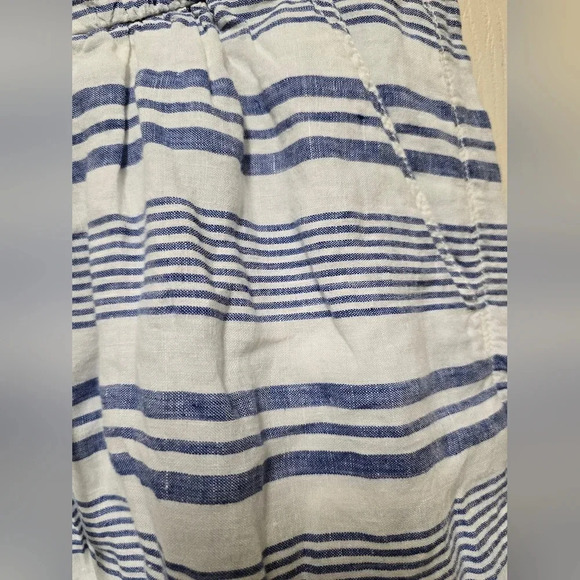 J Crew White and Blue Striped Nautical 100% Linen Casual Short Mini Skirt Size 2 - Picture 7 of 10